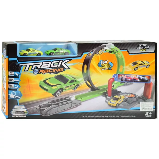 Track Racing versenypálya hurokkal és két autóval