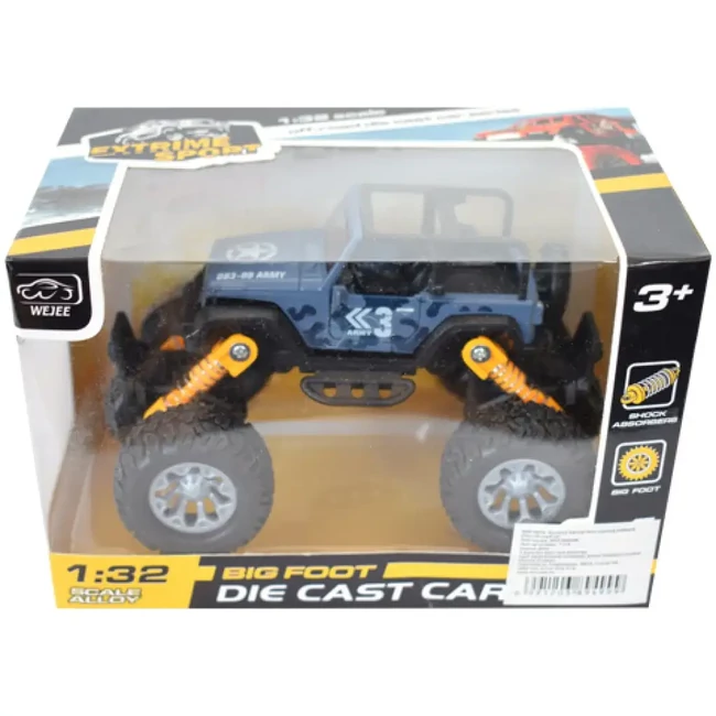 Off-Road hátrahúzós ponyvás terepjáró 1/32