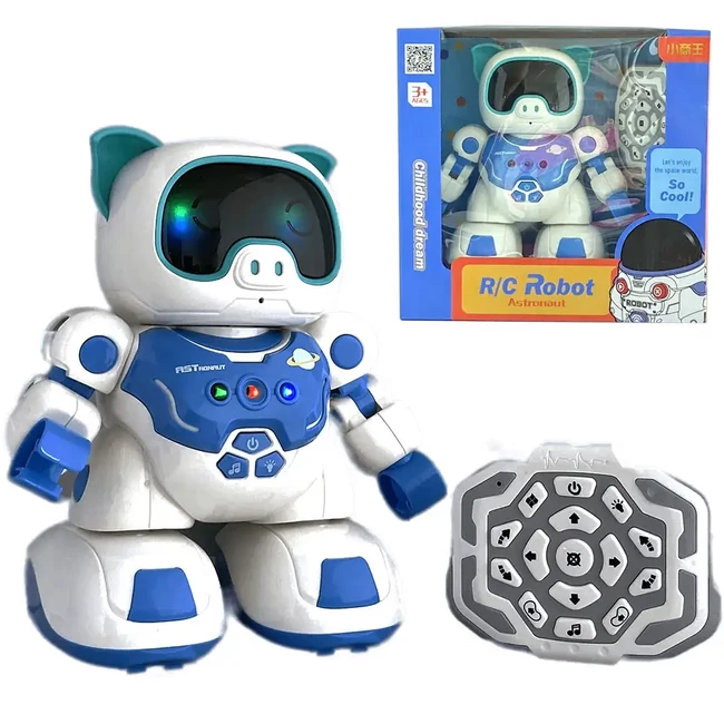 Távirányítós táncoló robot malac hanggal 20 cm