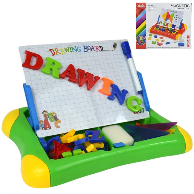 Mágneses rajztábla szett betűkkel 30 cm