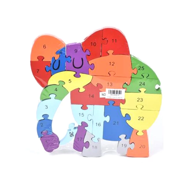 Számos fa oktató elefánt puzzle