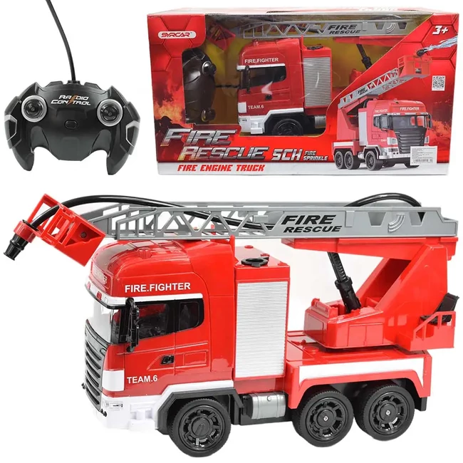 RC Emelőkosaras tűzoltóautó funkcióval 1/24
