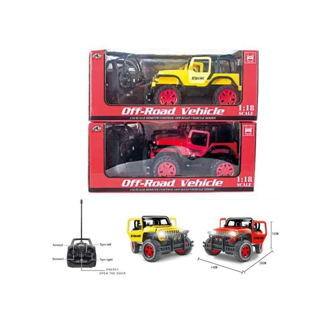 RC Jeep Wrangler távirányítós terepjáró két színváltozatban 1/18