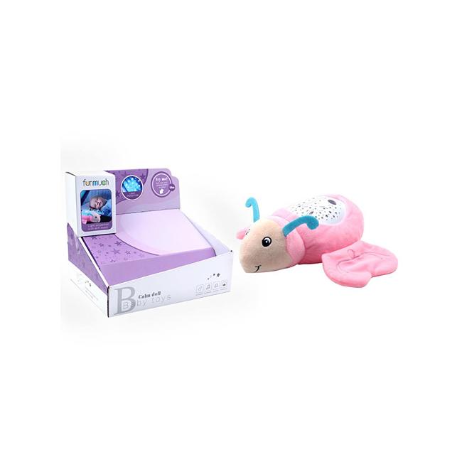 Plüss pillangó éjszakai fénnyel 26 cm