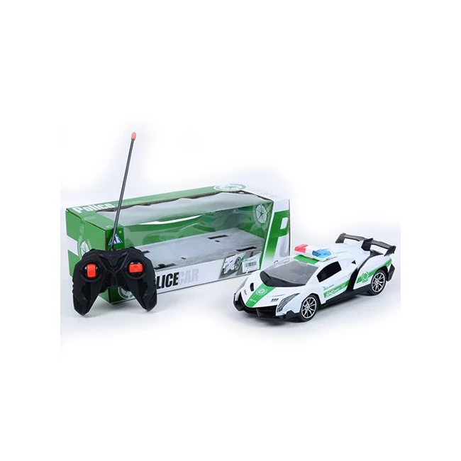 RC Távirányítós rendőrségi Lamborghini sportkocsi fényeffektekkel 1/16-os méretarány