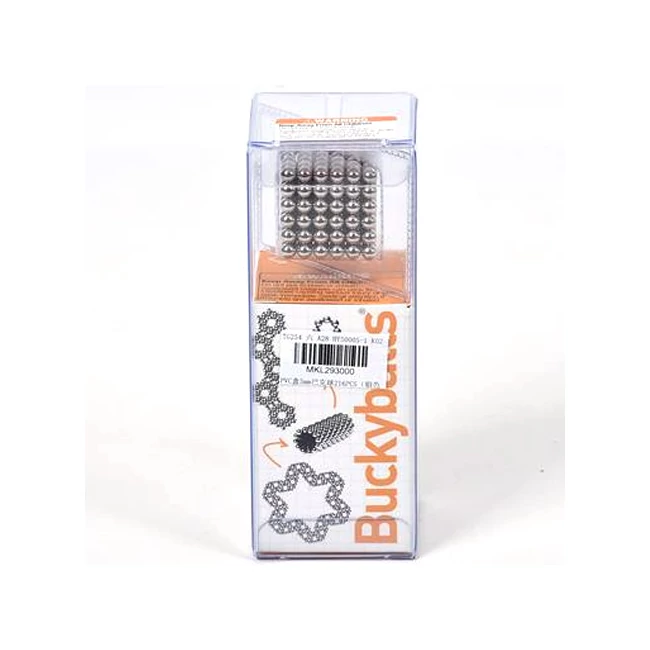 Ezüst színű mágneses golyók 5 mm-es 216 db-os