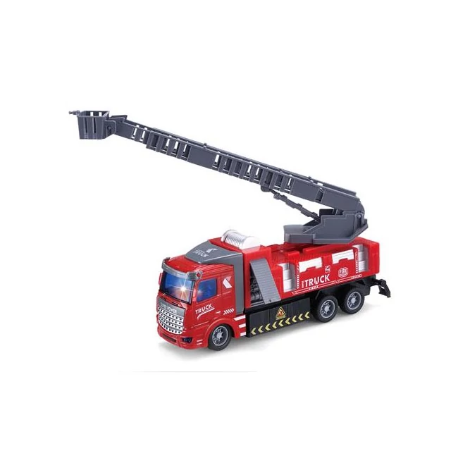 RC távirányítós tűzoltóautó emelőkosaras daruval 1/48 27MHz