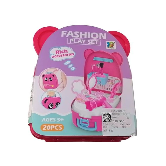 Szépség szett macis pink tárolóban