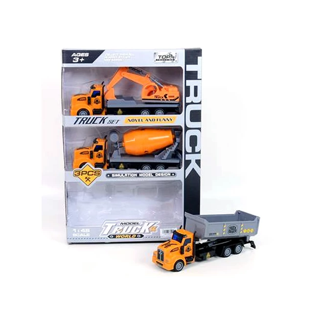 Hátrahúzós építési kamion szett 3 db-os 1:48