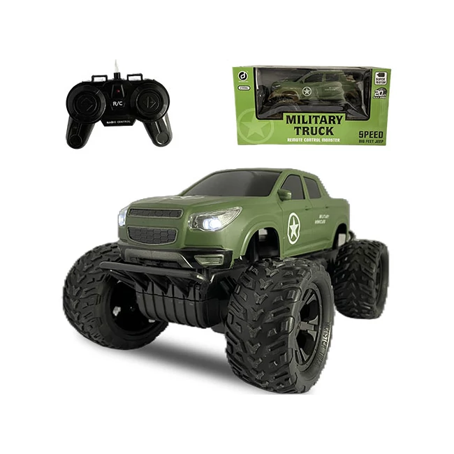 RC Off-Road Military távirányítós katonai Pick-Up terepjáró fénnyel 27 MHz 29 cm 1/14-es méretarány