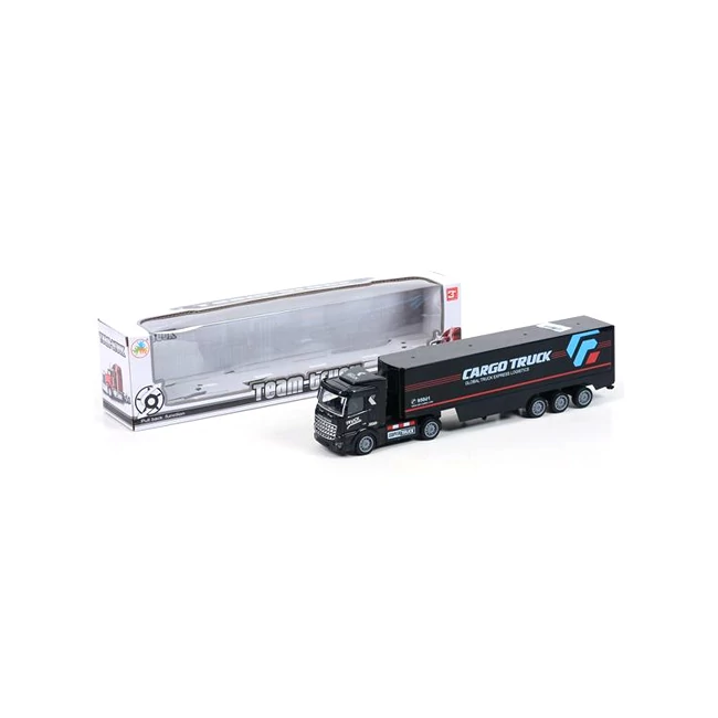 Cargo Truck fekete áruszállító kamion 30 cm