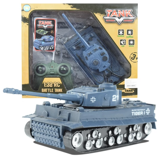 Távirányítós RC tank fénnyel 1/32 27MHz