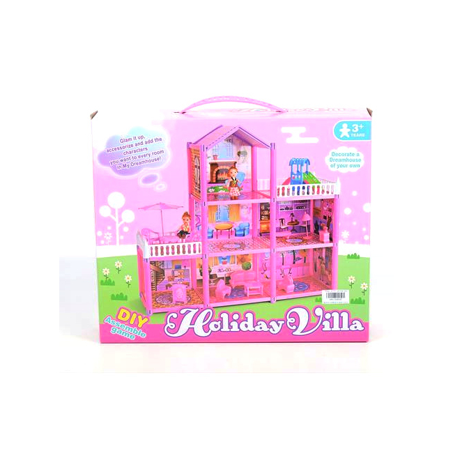 Holiday Villa építsd magad pink babaház játékszett