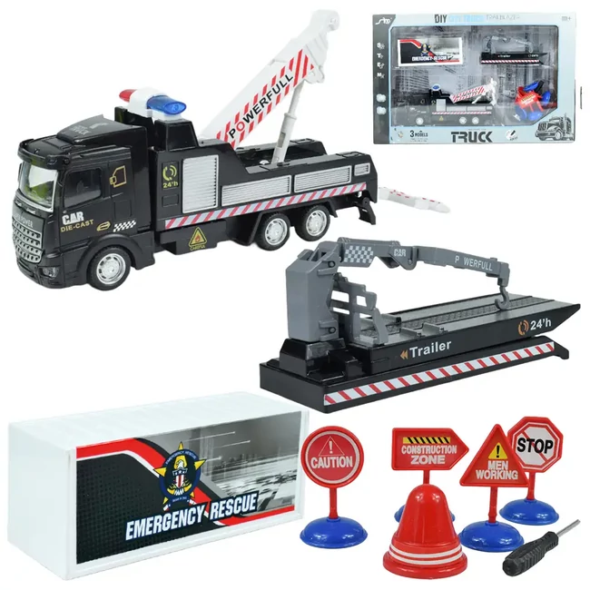 City Truck Átalakítható rendőrségi teherautó jelzőtáblákkal 1/48