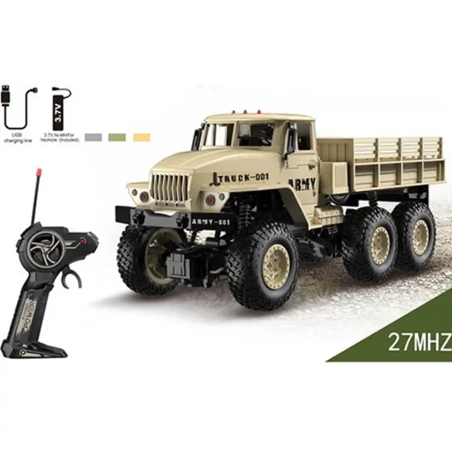 RC Távirányítós 27MHz katonai teherautó 1/18-as méretarányban