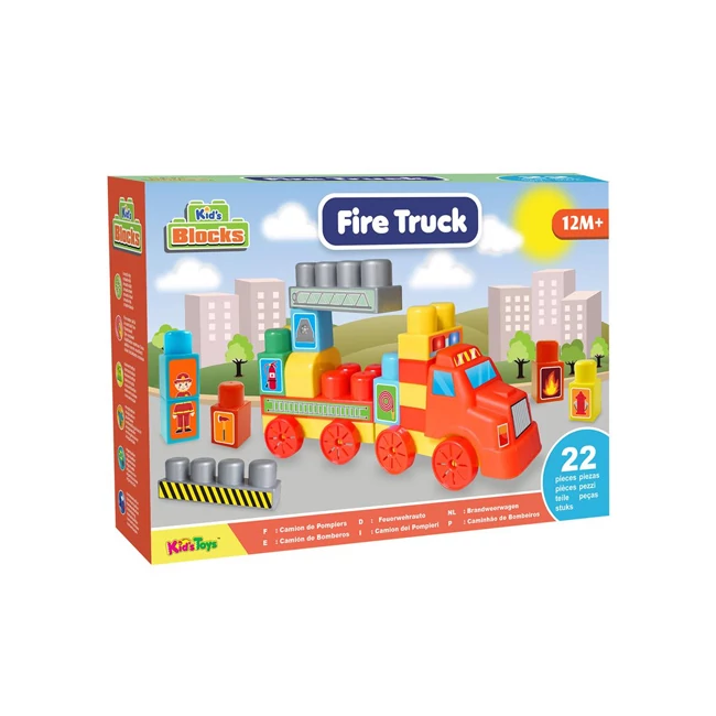 Fire Truck tűzoltós építőkocka szett 22 db-os