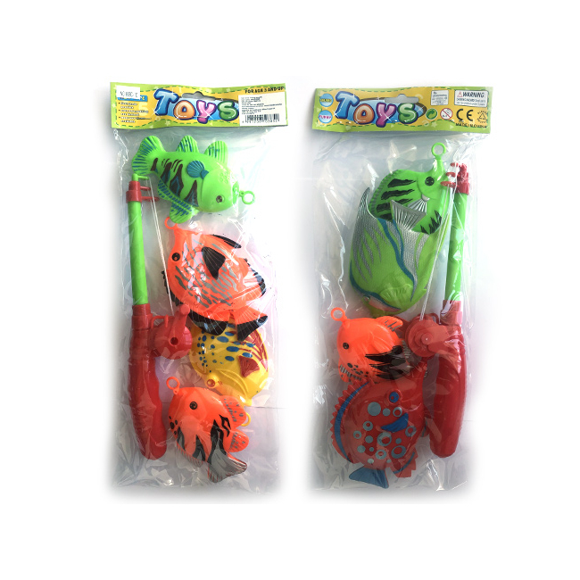 Műanyag színes horgászjáték szett kétféle változatban