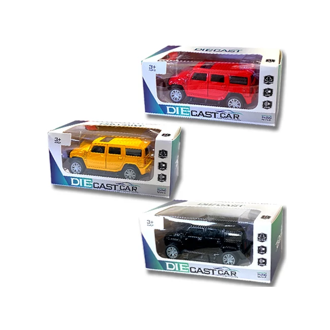 Hátrahúzós Rescue Hummer kisautó fénnyel és hanggal 1/32 többféle változatban