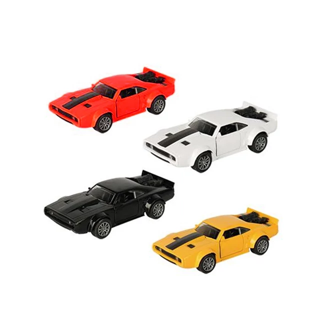 Hátrahúzós '71 Plymouth Road Runner kisautó fénnyel és hanggal 1/32 többféle változatban