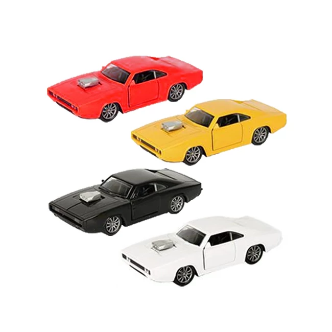 Hátrahúzós Dodge Charger 500 kisautó fénnyel és hanggal 1/32 többféle változatban