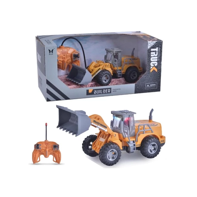 RC Builder Távirányítós homlokrakodó munkagép fénnyel 1/30 27mHz