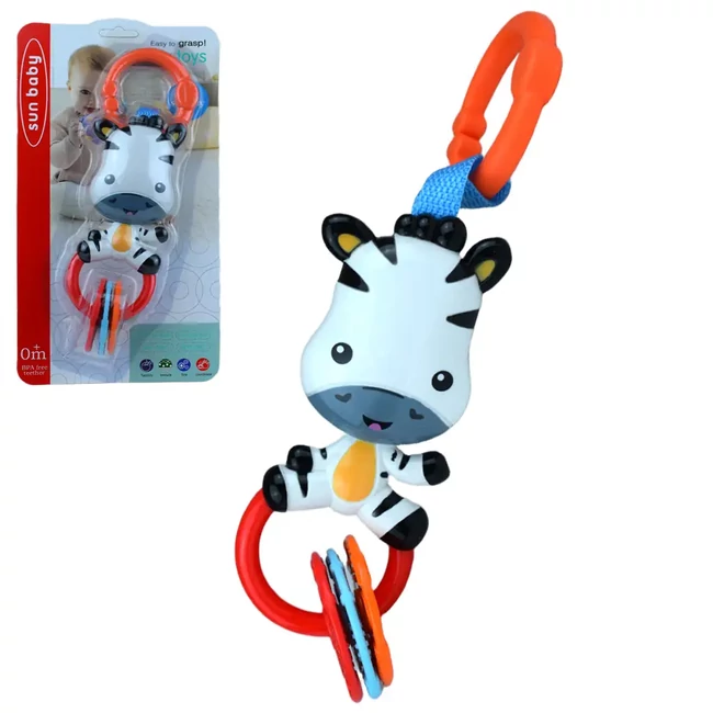 Boldog zebra rágóka és csörgő
