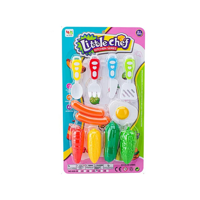 Little Chef élelmiszer szett zöldséggel és evőeszközökkel