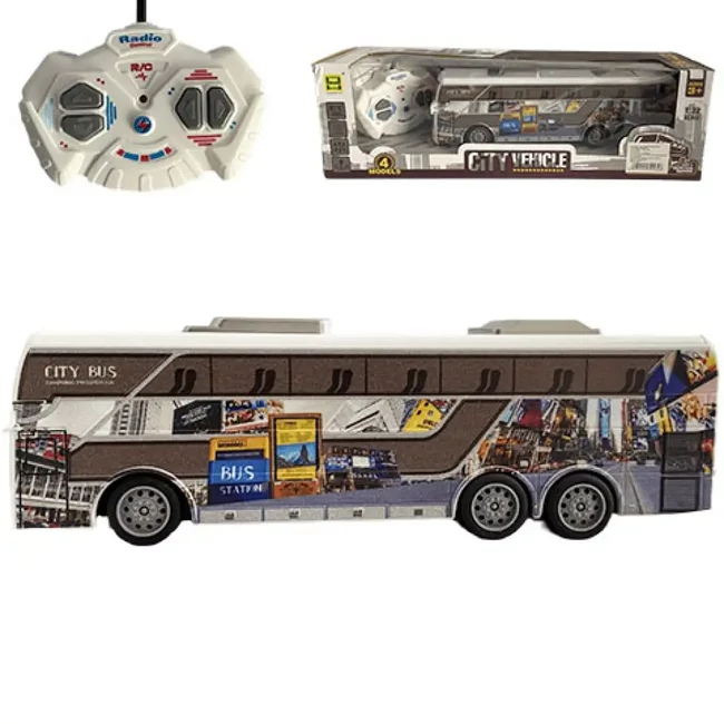RC Távirányítós City Busz fénnyel 27MHz 1/32