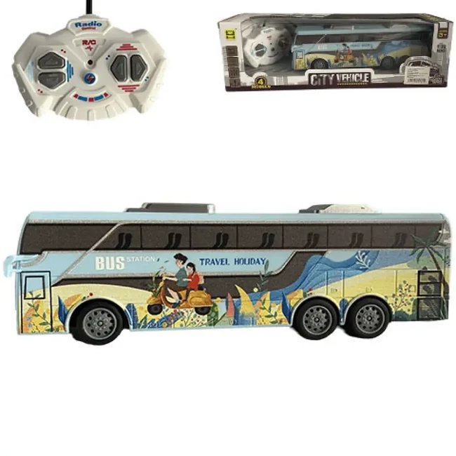 RC Távirányítós Travel Holiday City Busz fénnyel 27MHz 1/32