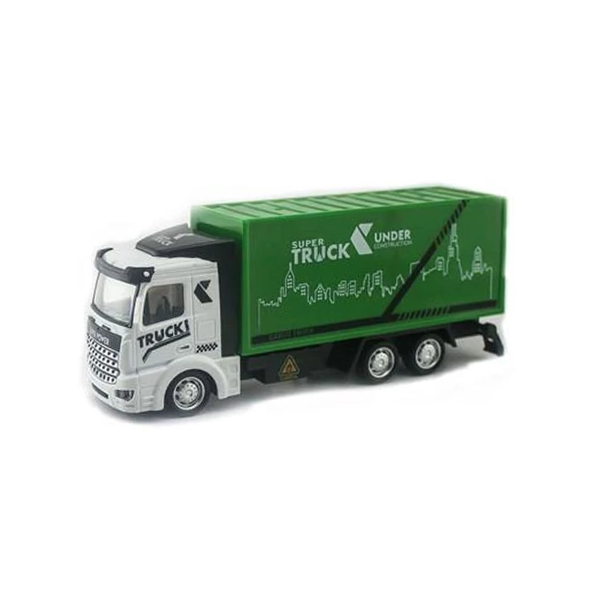 Konténeres teherautó hátrahúzós meghajtással, fénnyel és hanggal 1/48