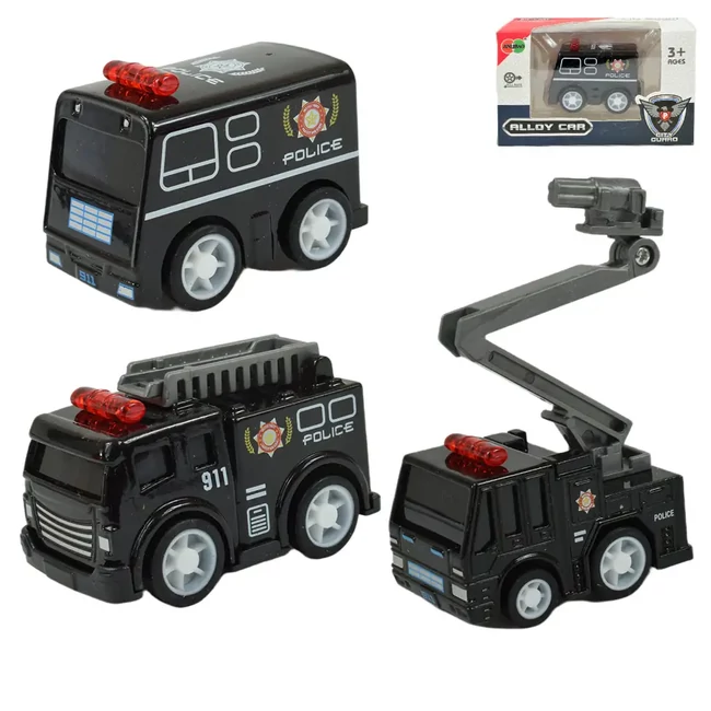 Alloy Car rendőr járművek 6 cm többféle változatban
