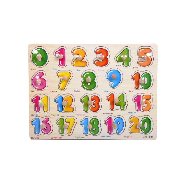 Fa számos puzzle 0–20-ig