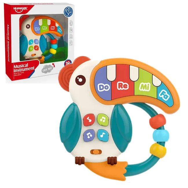 Music World: Zenélő tukán zongora 14 cm