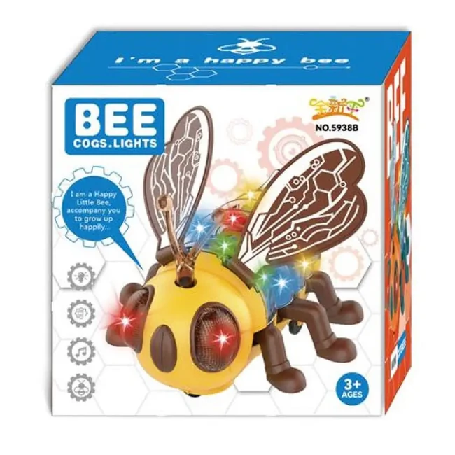 Bee a boldog méhecske fénnyel és mozgó funkcióval 17 cm