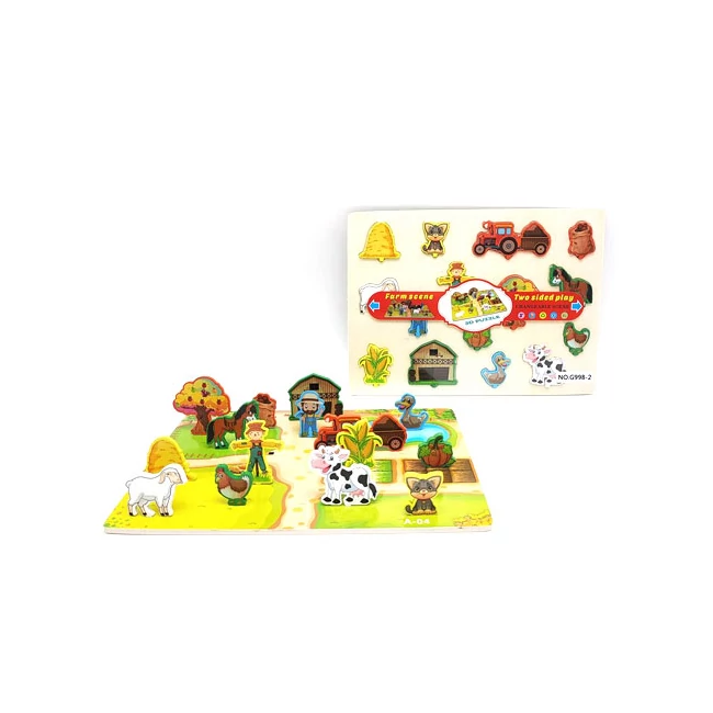 A farm állatai fa kétoldalú forma puzzle