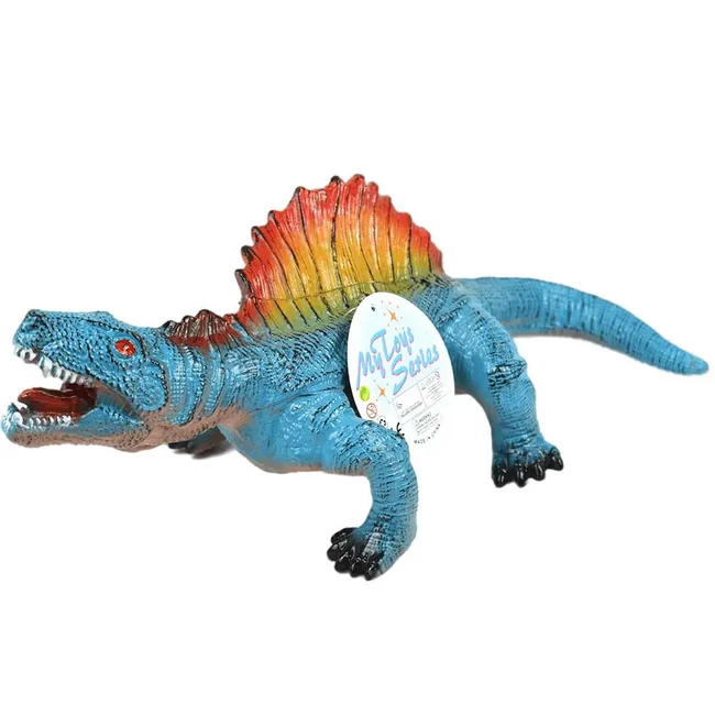 Pamut töltésű Dimetrodon dinoszaurusz figura 26 cm