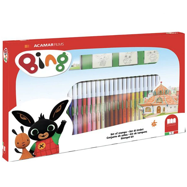 Bing és barátai 36 db-os nyomdaszett filctollal – Multiprint