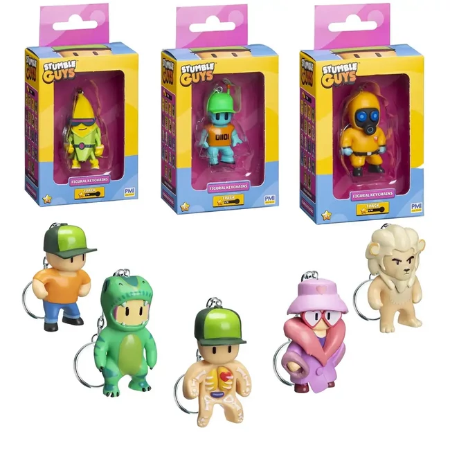 Stumble Guys figura kulcstartó dobozban többféle változatban 1 db