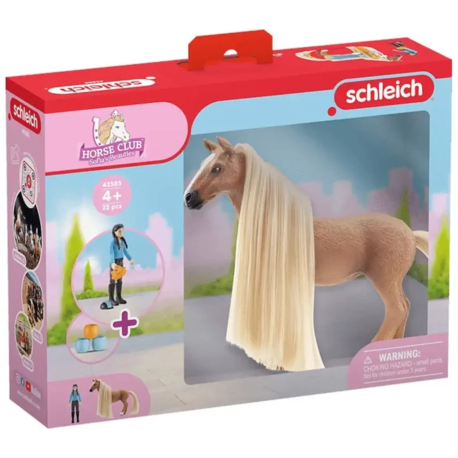 Schleich Horse Club: Sofia's Beauties – Kim és Caramelo lova fésülhető sörénnyel kezdő készlet (42585)