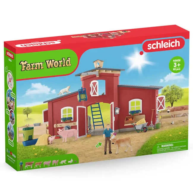 Schleich: Farm World – Farm istállóval és állatokkal (42606)