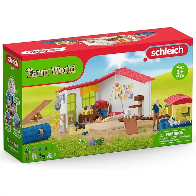 Schleich: Farm World – Kisállat hotel játékszett (42607)