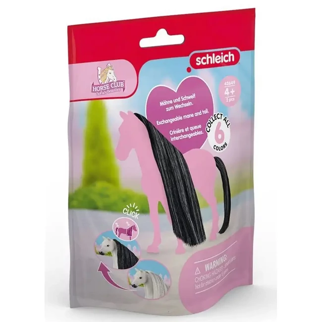 Schleich Horse Club: Sofia's Beauties – Fekete sörény és farok kiegészítő szett (42649)