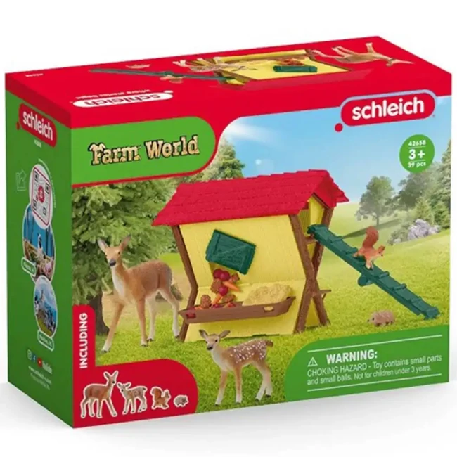 Schleich: Farm World – Erdei állatok etetője játékszett (42658)