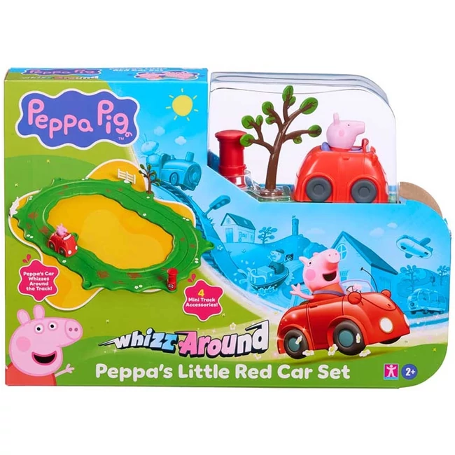 Whizz-Around Peppa malac piros autóval játékszett