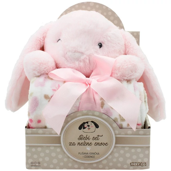 SweetDreams: Takaró és plüss nyuszi rózsaszín színben